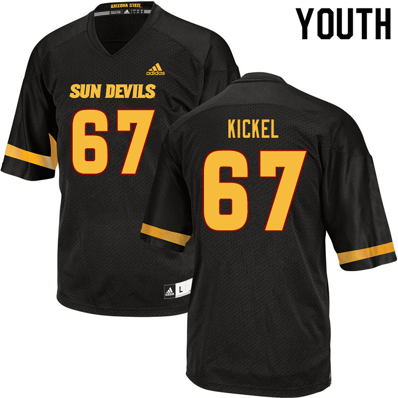 Youth #67 Matthew Kickel Arizona State Sun Devils College Football Jerseys Sale-Black - Click Image to Close